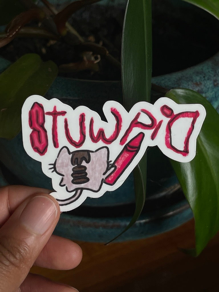 Puppycar Was Here 1 Sticker